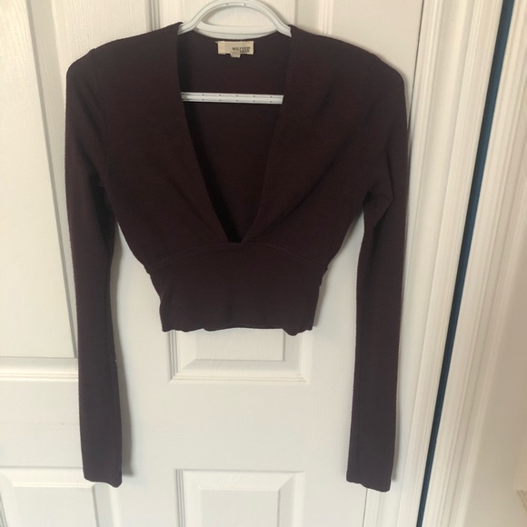 Wilfred Maroon crop top - Picture 1 of 2